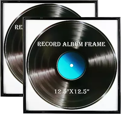 Black Music Record Album Frame 2 Pack 12.5x12.5 Inch High Glossy Frame Made T • $25.73