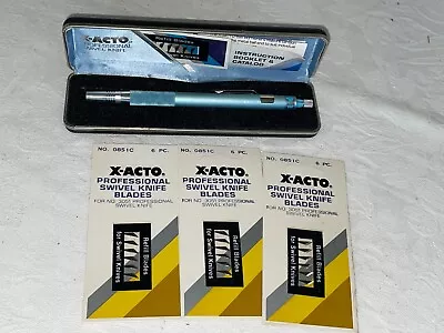 Vtg NOS X-ACTO Professional Swivel Knife No. 3051 Hardshell Case W/ Xtra Blades • $75