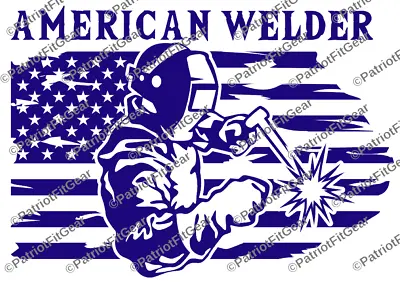 American WelderIron WorkerMillwrightAmerican FlagMechanicCustom Vinyl Decal • $5.95