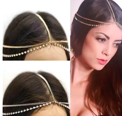 £5.22 • Buy Metal Multilayer Boho Head Chain Headband Wedding Hairstyle Hair Accessories AL