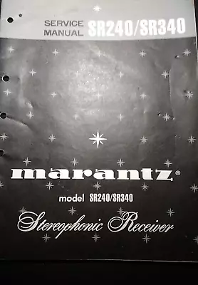 Marantz SR240 SR340 Service Manual Stereophonic Receiver Original • $39.99