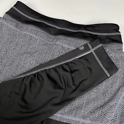 Athleta Skirt Leggings Women's Size Medium Black Gray Athleisure Tennis • $18.55