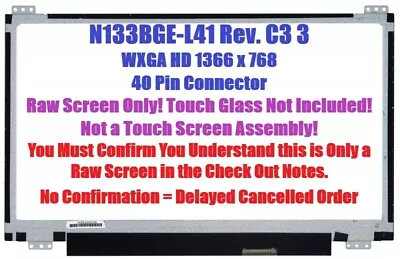 N133BGE-L41 Rev.C3 New 13.3  Laptop LED LCD Screen ASUS S300CA Slim Panel • $89.99