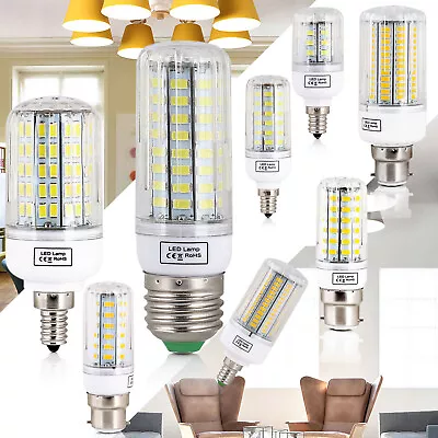 E12 E27 E14 B22 LED Corn Light Bulbs 5730 SMD 25W - 150W Equivalent Lamp RD184 • $7.85