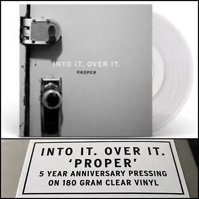 $75 • Buy INTO IT. OVER IT. Proper LP 180 Gram Clear Vinyl SEALED-emo Damiera Pet Symmetry