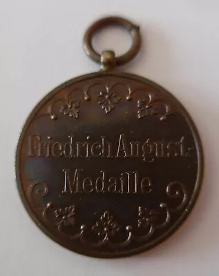 £20.98 • Buy German Reich Saxony Friedrich August Medal BronzeMedal
