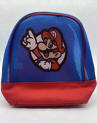 Super Mario Backpack Bioworld Mesh Front Bookbag Nintendo Offical 2017 • $15.64