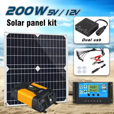 4000W Power Inverter 200W Solar Panel Battery Charger Car RV Marine Boat Caravan • $91.99