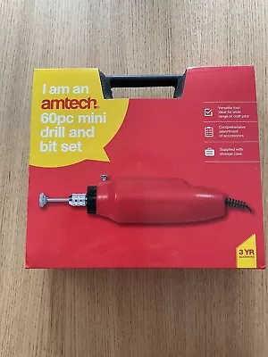 Amtech 60pc Mini Drill And Bit Set Craft Tool • £8