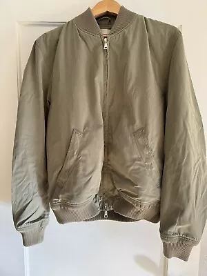 Buck Mason Oil Clothe Bomber Olive Medium • $59.99