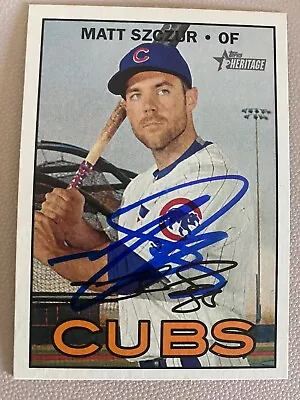 MATT SZCZUR Signed Baseball Card CHICAGO CUBS Autograph • $8