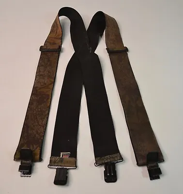 Camouflage Suspenders 2  Adjustable Hunting Straps Clips Made In USA • $14.95