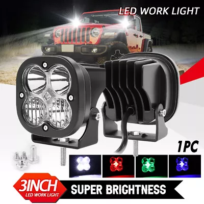 3 Inch Super Brightness LED Work Turn Light Bar RGB DRL Fog Offroad Driving SUV • $26.43
