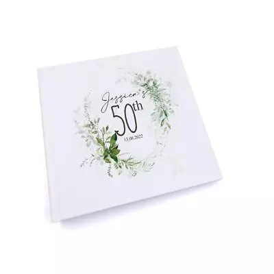 £15.49 • Buy Personalised 50th Birthday Photo Album Gift With Botanical Design UV-915