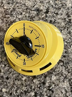 Vintage MCM 1970s MARK TIME Clock Watcher Kitchen Timer Harvest Gold • $22.95