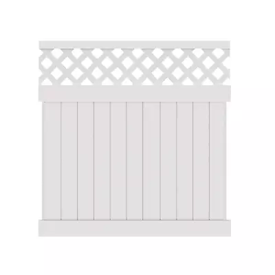 6 Ft. H X 6 Ft. W Valley White Vinyl Fence Panel Kit | • $217.33