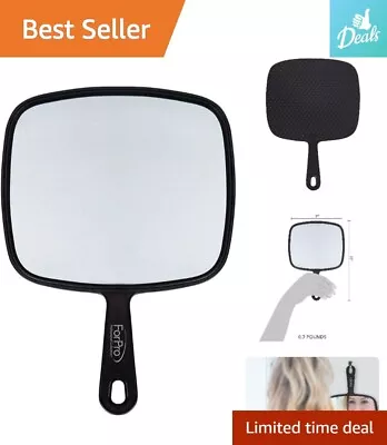 Premium Crystal-Clear Hand Mirror - Distortion-Free Reflection - 9  W X 12  L • $8.54