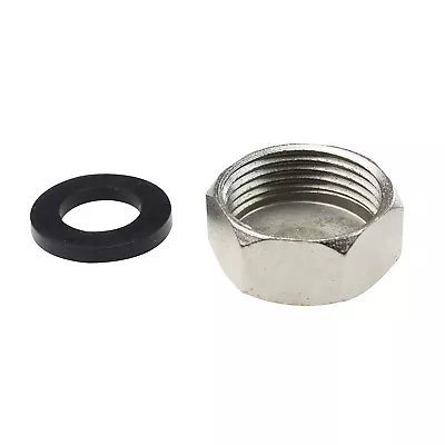 Universal Washing Machine Hot & Cold Tap Safety Blanking Nut & Seal Kit 3/4 Inch • £2.95