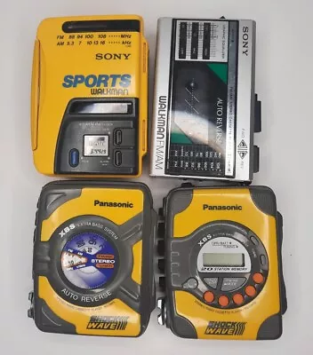 $87.45 • Buy Lot Of 4 Walkman Sony Panasonic For Parts / Not Working