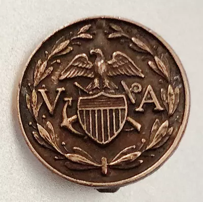 Vintage VA (VETERANS ADMINISTRATION)  Navy Insignia US Military Pin Badge • $14.99