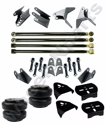 Triangulated 4 Link Kit W/(2) Air Lift D2500 Bags & Rear Air Suspension Brackets • $503.39