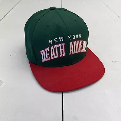 Mishka Mnwka Green & Red New York Death Adders Embroidered Snap Back Hat Size OS • $30