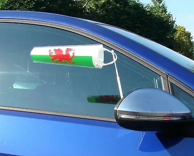£6 • Buy Wales Car Flags Strong Suction Fit For Wingmirror 2 X Flags £6 Inc 1st Class P&p
