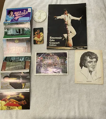 Elvis Presley Set RCA Souvenir Folio Concert Edition Calendar Free Ticket Etc • $40