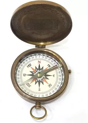American Compass Antique Vintage Brass Compass Rustic Vintage Home Decor Gifts • $26.58