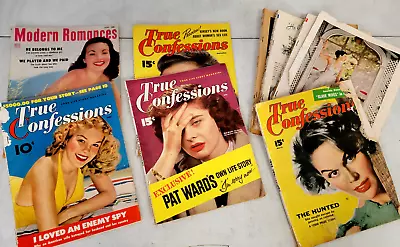1953-1954 True Confessions Modern Romances Vintage Womens Tattered Magazines • $9