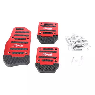 Set Manual Vehicles Racing Sport Pads Non-Slip Pedals Aluminium Red Motor • $13.06