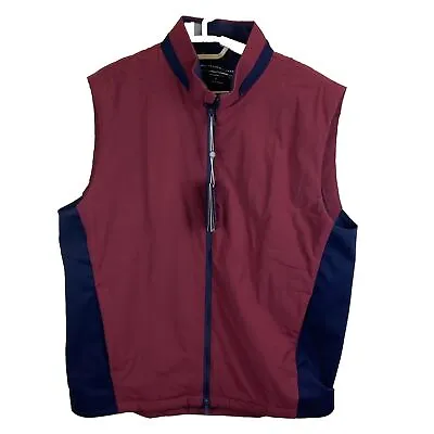 Holderness And Bourne Golf The King Vest XL Claret Maroon Stretch Large NWT $220 • $85