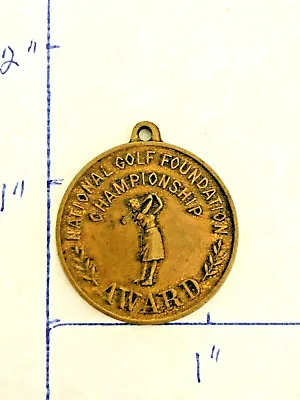 $10.29 • Buy National Golf Foundation Championship Award Medal Blank Reverse