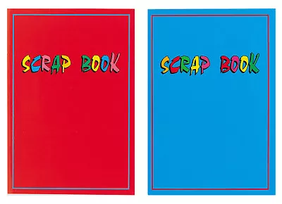 2 X Large Scrapbooks 31cm X 22cm 32 Page Scrap Books Red & Blue Laminated Covers • £4.35