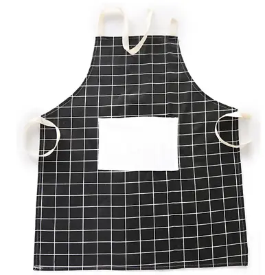 Checked Apron With Pockets BBQ Baking & Catering Kitchen Apron For Men & Women • £4.59