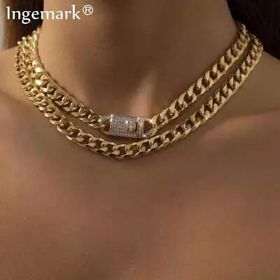 Collares De Oro Collar Joyeria Fina Regalos Para Mujer Cubic Zircon 2 Piezas • $19.99