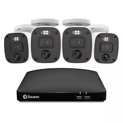 Swann 4 Camera 8 Channel 1080p Full HD Indoor Outdoor Wired Surveillance DVR • $539.95