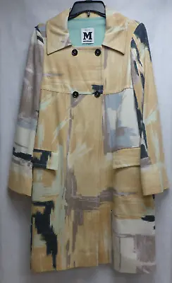 $190 • Buy MISSONI  Made In Italy Multi Color 100% Silk  Coat Womens Knee Length Size 6