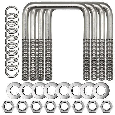 Square U-Bolt Stainless Steel Square U-Bolt Boat Trailer Ubolts With Washers... • $44.14