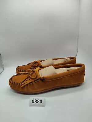 Minnetonka Women's Kilty Brown Soft Suede Moccasins Shoes Size 8.5 #0880 • $44.95