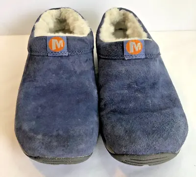 Merrell Women’s Shoes Size 5.5 Primo Chill Slide Slip On Mules Clogs Blue Suede • $18