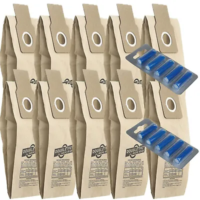 £6.99 • Buy 10 X Vacuum Cleaner Hoover Paper Dust Bags & Fresheners For Panasonic MCE, MCUG