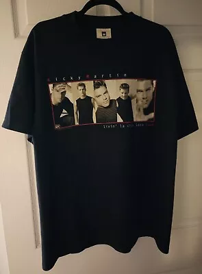 Ricky Martin Vintage 1999 Livin' La Vida Loca Tour Concert T-Shirt Size Large • $25