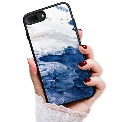 $9.99 • Buy ( For IPhone 8 ) Back Case Cover AJ12899 Blue Marble