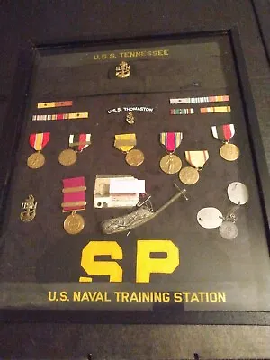 Vintage Military Memorabilia Pearl Harbor Survivor Metals Photos & Papers • $650