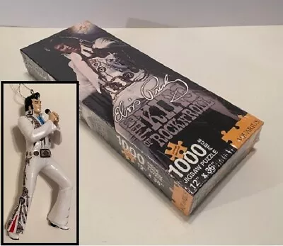 Elvis Presley King Of Rock N' Roll 1000 Pc Jigsaw Puzzle 2000s New + Ornament • $25