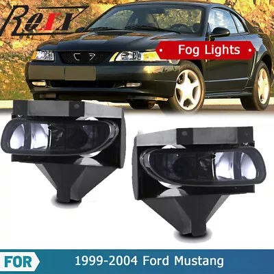 Fog Lights Assembly Driving Lamps For 1999-2004 Ford Mustang Replace Smoke Lens • $25.29