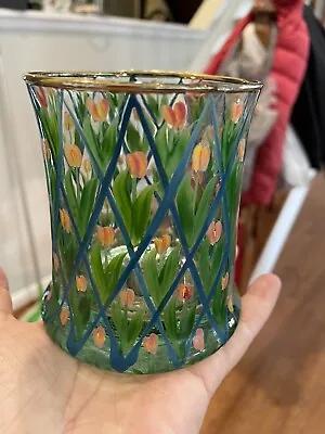 Mackenzie Childs Tulip Arbor Old Fashioned Flat Tumbler Glass • $44.99