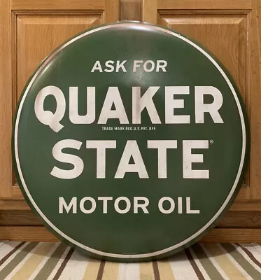 $85 • Buy Quaker State Metal Sign Oil Can Gas Station Garage Vintage Style Auto Wall Decor