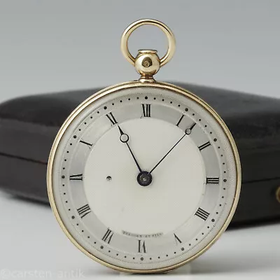 Breguet Horloger De La Marine Royale 18k Gold Pocket Watch ¼ Repeater 1829 • $56500